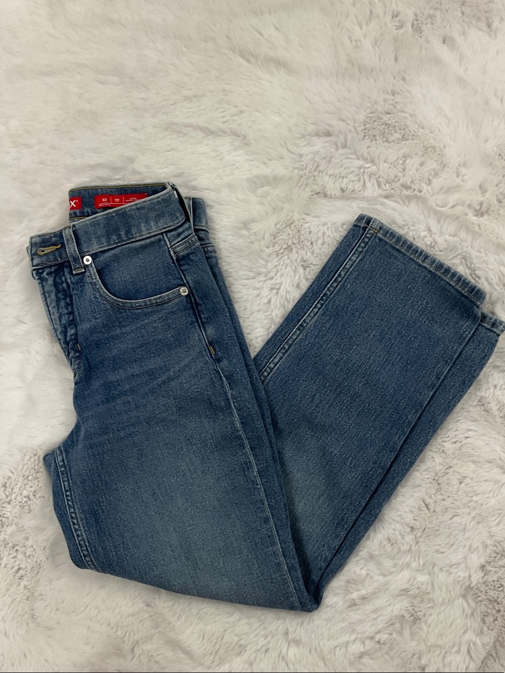 SPANX Women's Medium Blue Straight-Leg Jeans